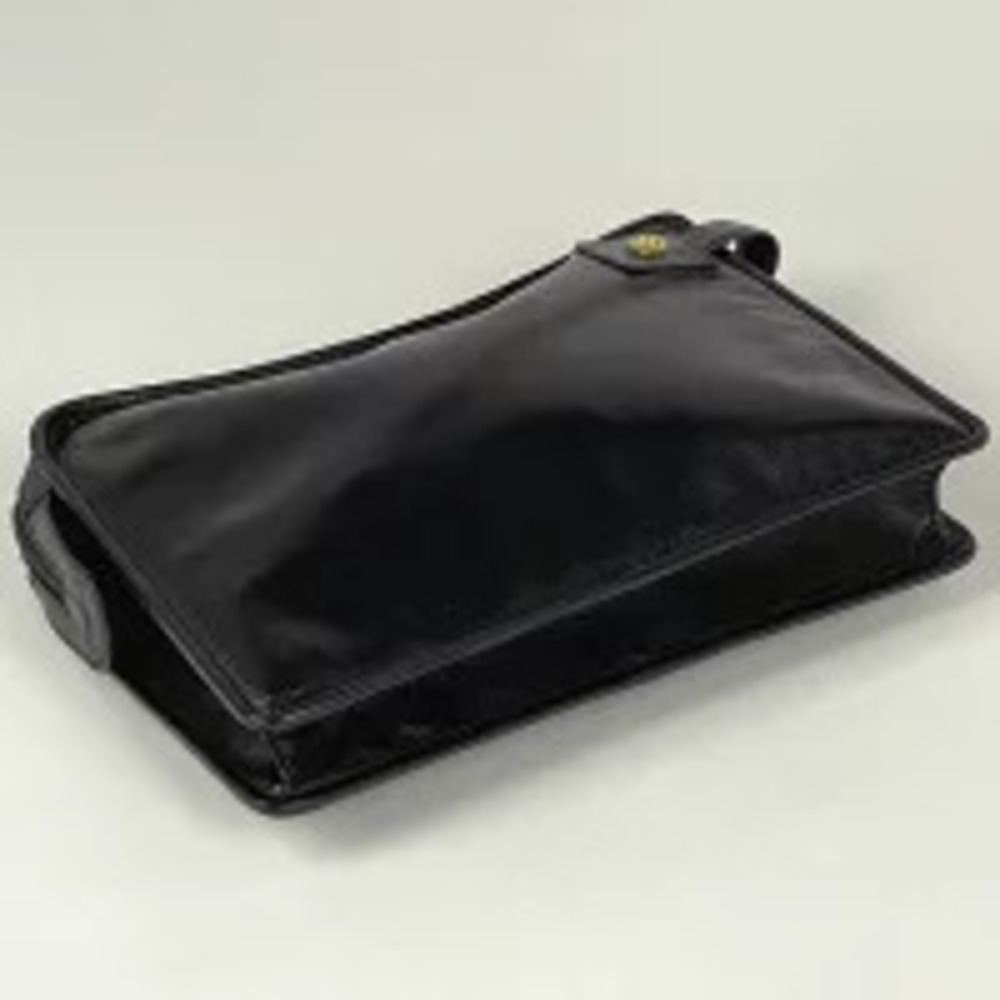 Loewe Black Anagram Leather Clutch Bag Shoulder Black